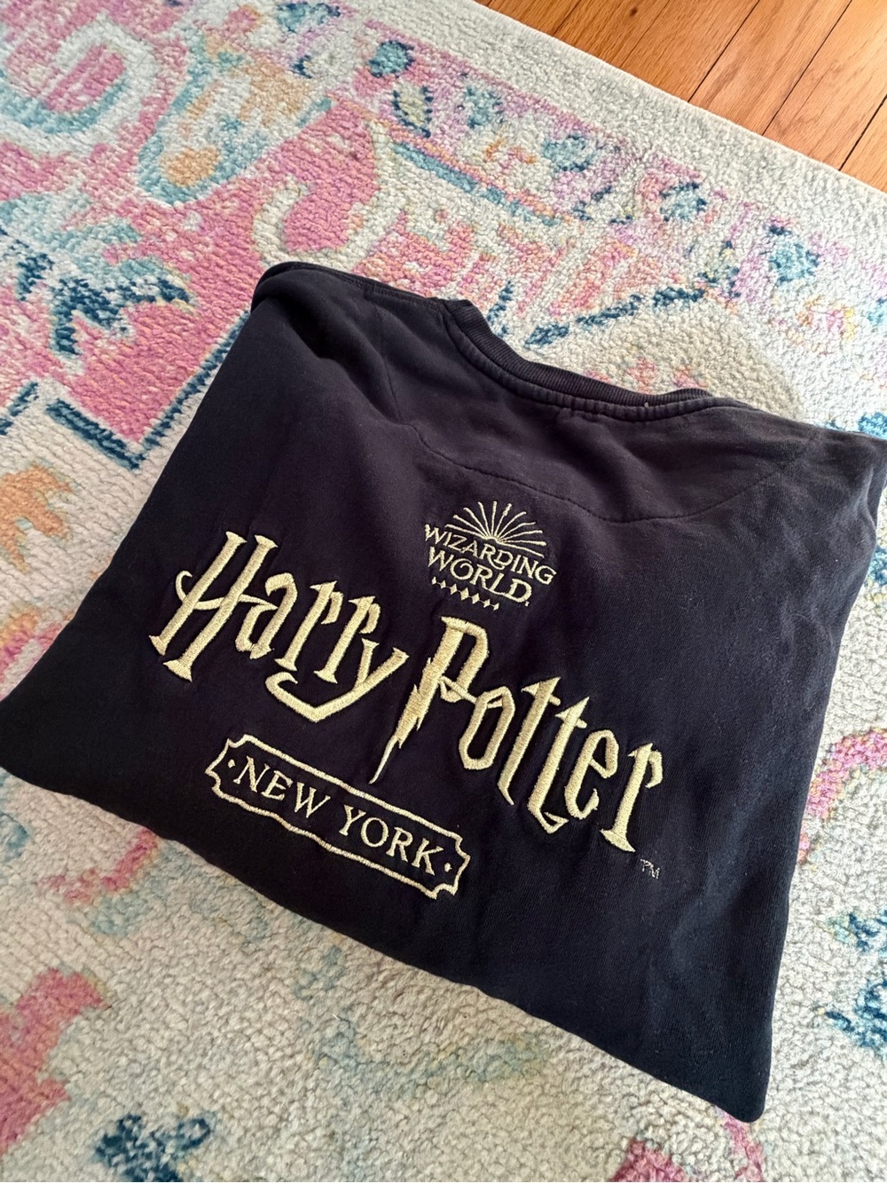 Warner Bros. Harry Potter Black Crewneck with Gold Print